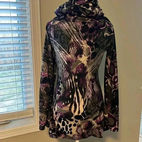 [S/P]Kollontai Abstract  Colorful Baggy Neck LS Tunic Sweater - Picture 6 of 7